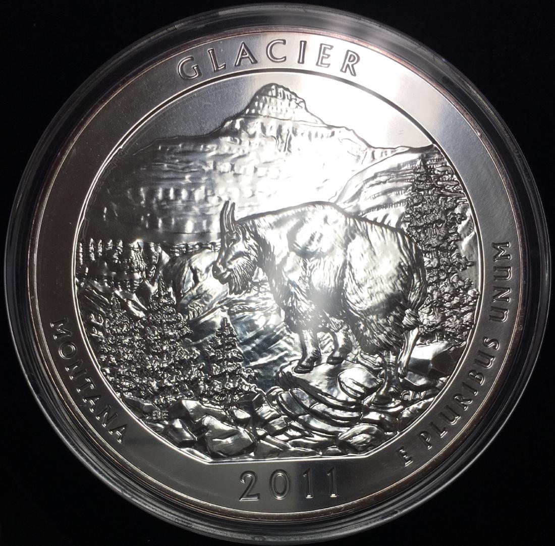 2011 America The Beautiful 5oz .999 Silver - Glasier (1 of 2)