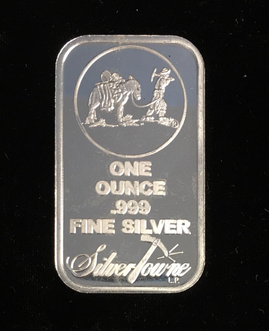1 oz .999 Fine Silver Prospector Art Bar SilverTowne (1 of 2)
