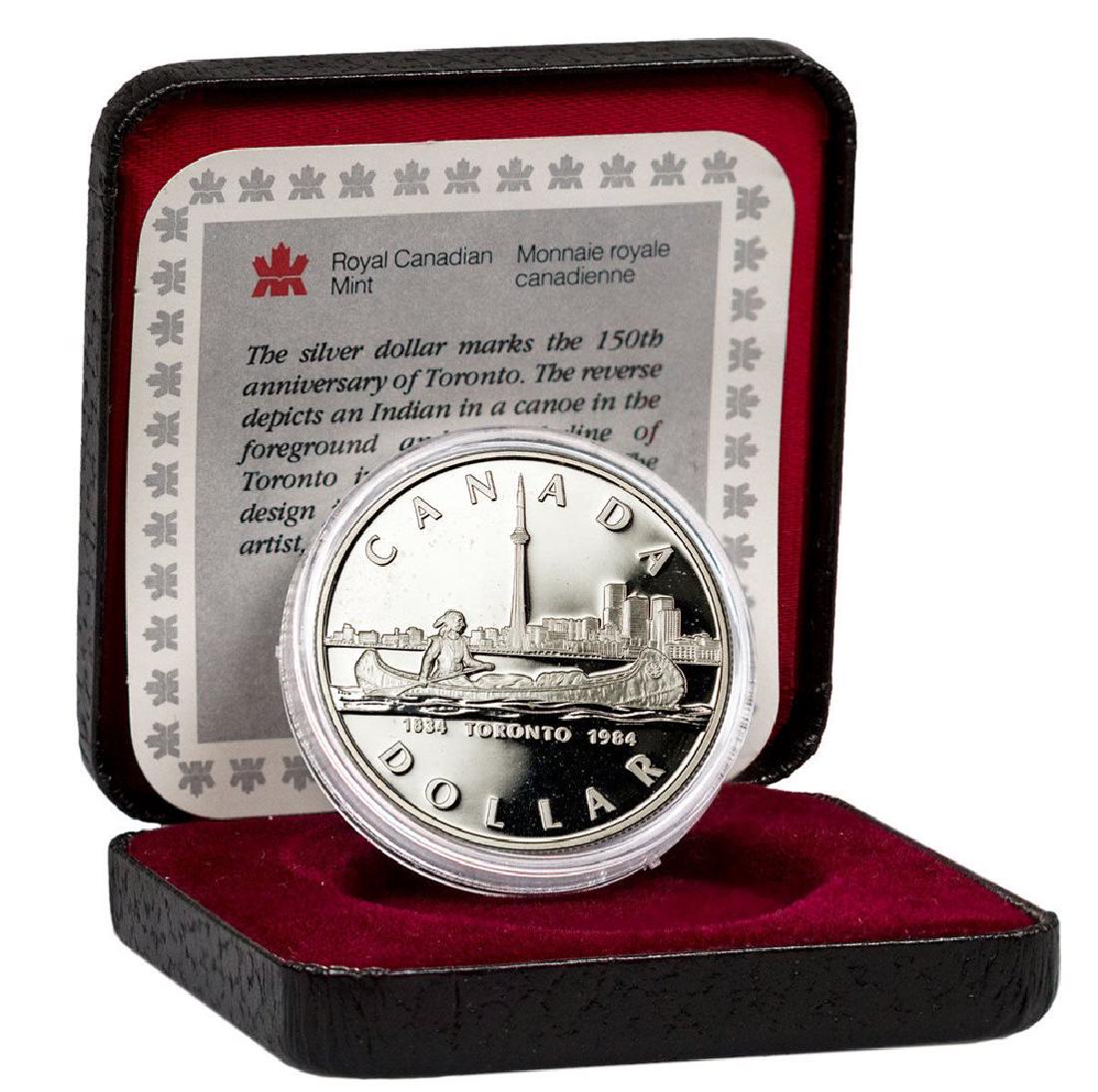 1984 Canada .500 Fine Silver Proof Dollar Toronto (1 of 1)