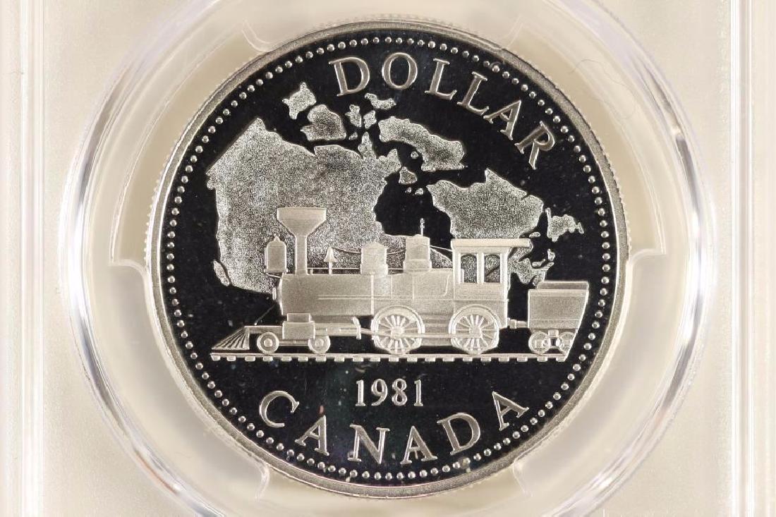 1981 Canada Railroad Proof Silver Dollar in the Box, (1 of 1)