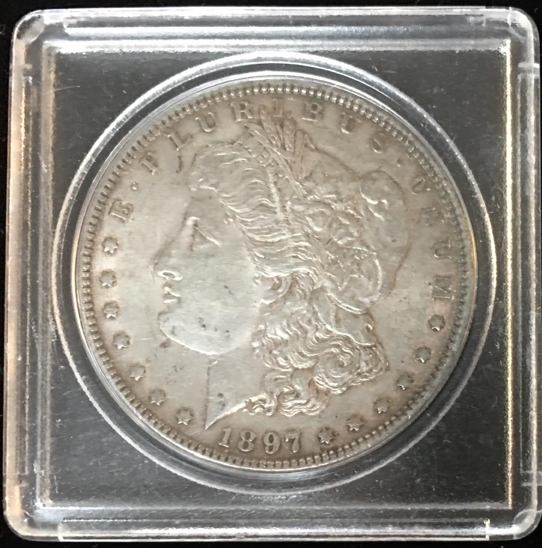 1897-P $1 Morgan Silver Dollar AU (1 of 2)