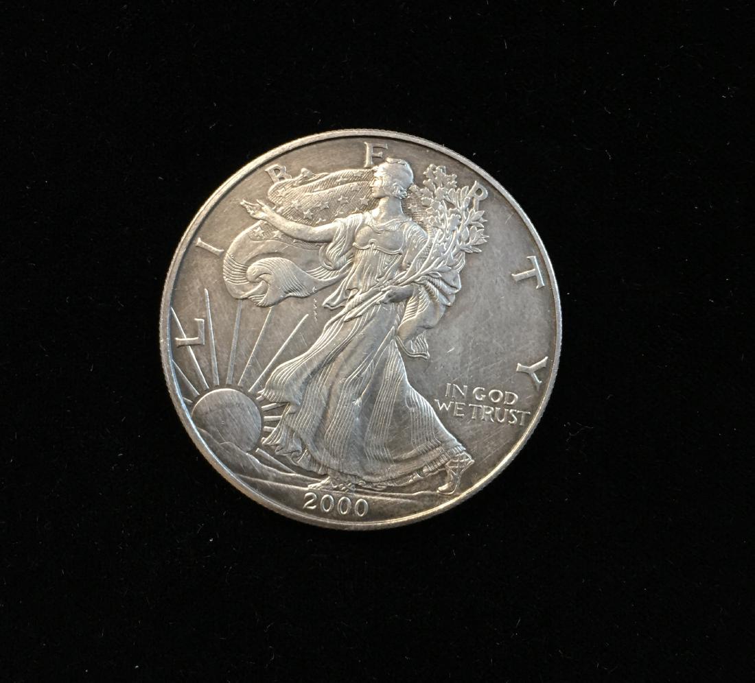 2000 $1 American Silver Eagle 1oz Fine Silver (1 of 2)