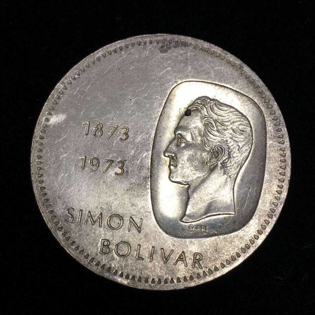 1973 Venezuela 10 Bolivares .900 Silver Y #45 Weight (1 of 2)