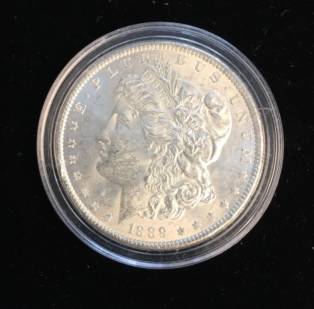 1889-P $1 Morgan Silver Dollar UNC White (1 of 2)