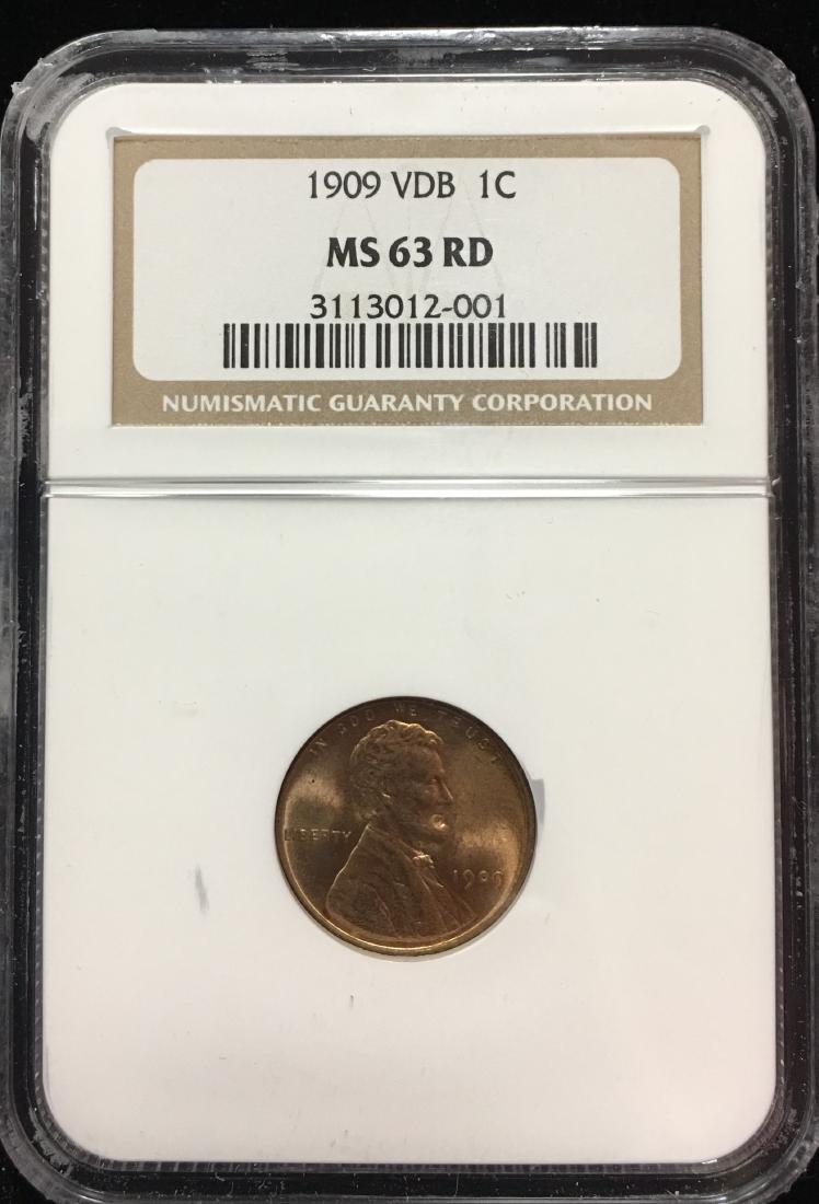 1909 VDB Lincoln Wheat Cent NGC MS63RD (1 of 2)