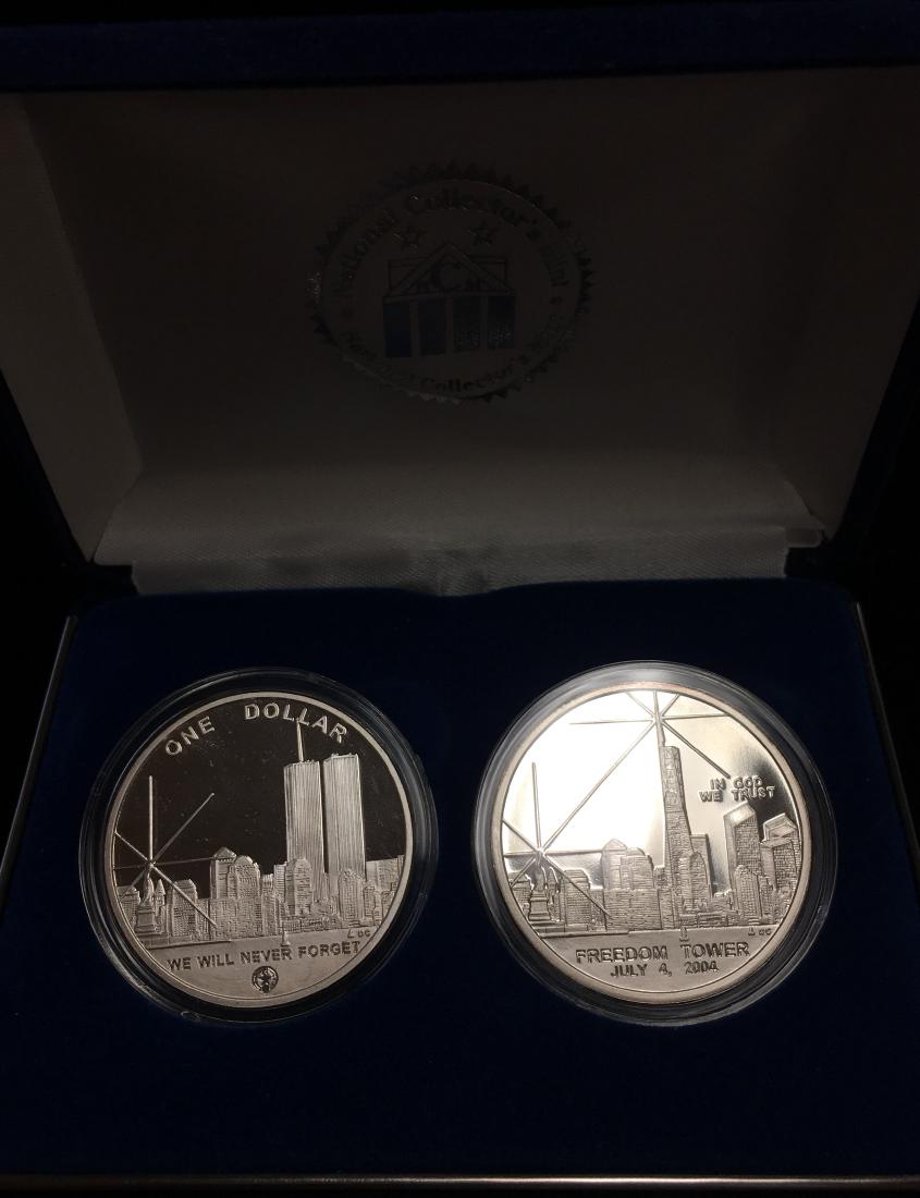 2004 N.Mariana Islands $1 Set of 2 Coins Freedom Tower: 2004 N.Mariana Islands $1 Set of 2 Coins Freedom Tower -1oz Silver & 100 Clad ** Exonumia ** (Fantasy issues - Northern Mariana Islands) - World Trade Center Recovery Silver - Freedom Tower
