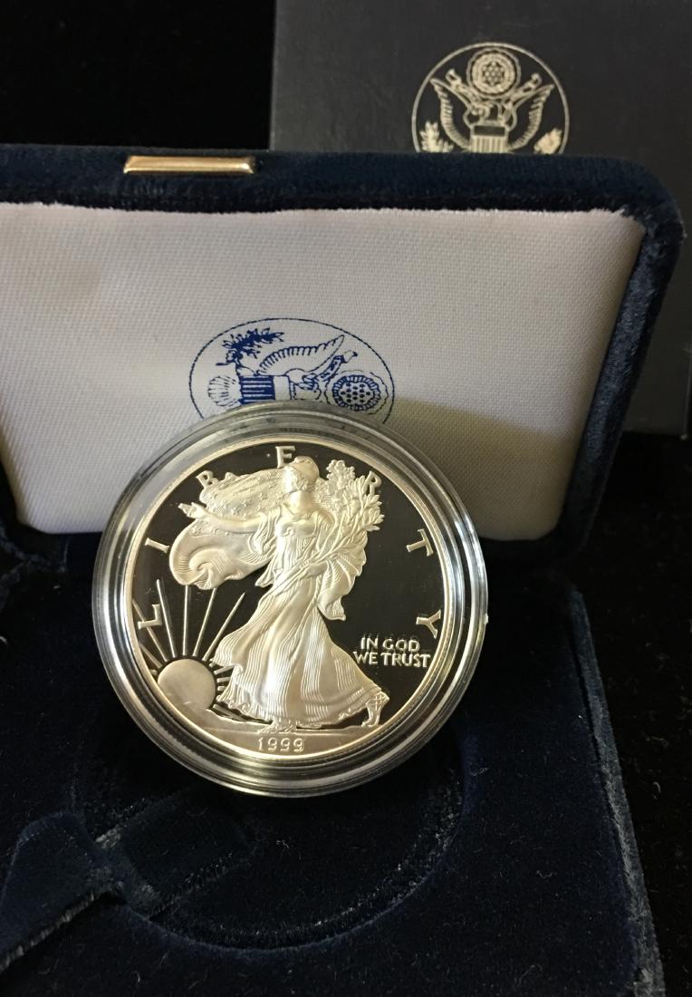 1999-P $1 American Silver Eagle Proof As Is (1 of 2)