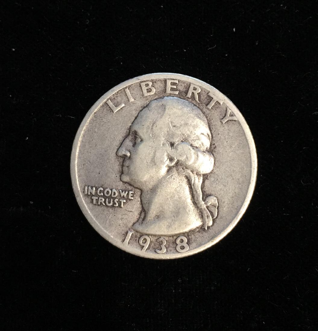 1938-S 25C Washington Silver Quarter VF+ (1 of 2)