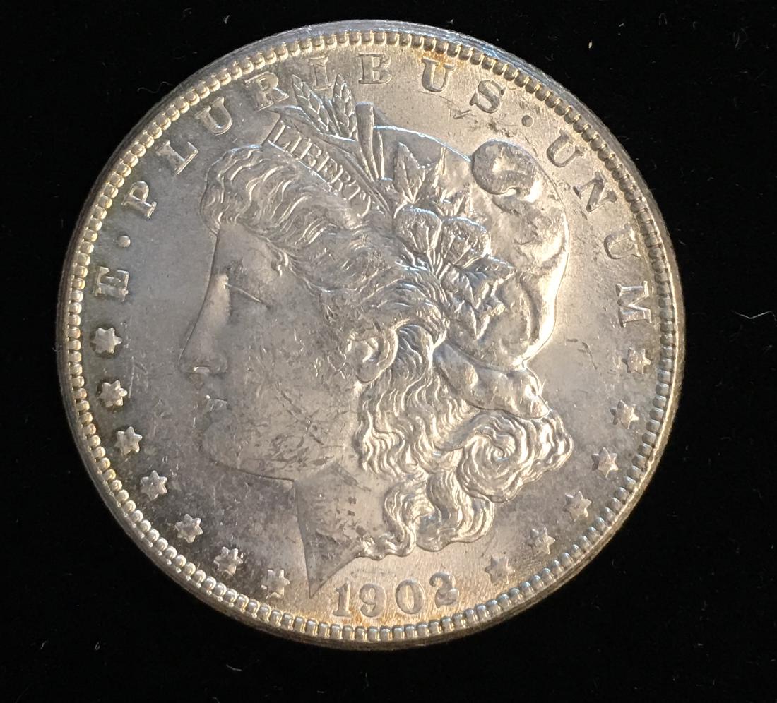 1902-O $1 Morgan Silver Dollar AU (1 of 2)