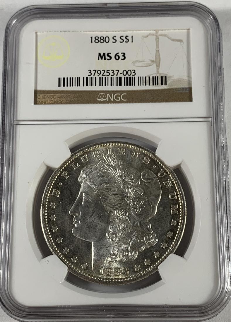 1880-S $1 Morgan Silver Dollar NGC MS63 (1 of 2)