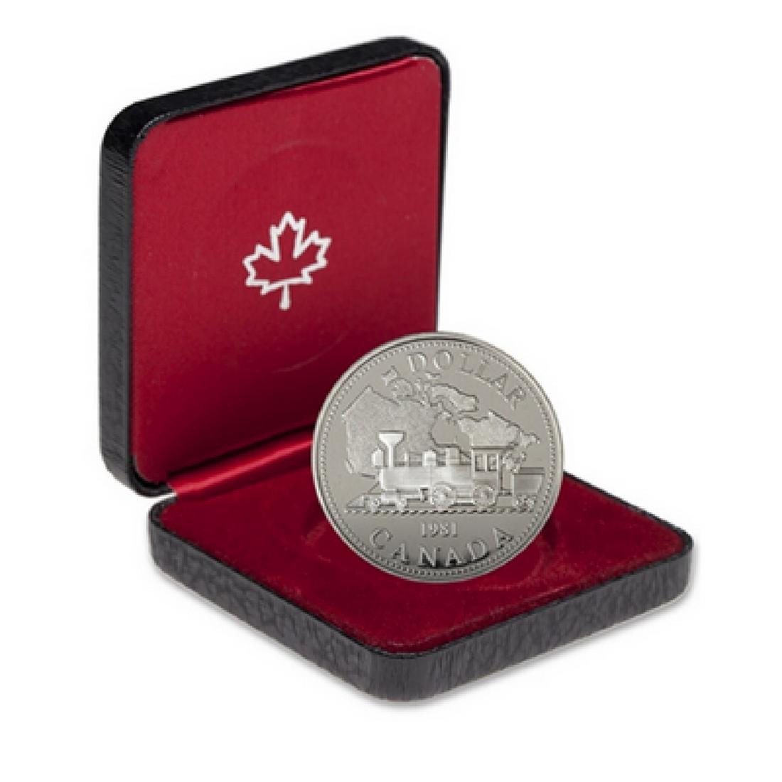 1981 Canada Railroad Proof Silver Dollar in the Box, (1 of 2)