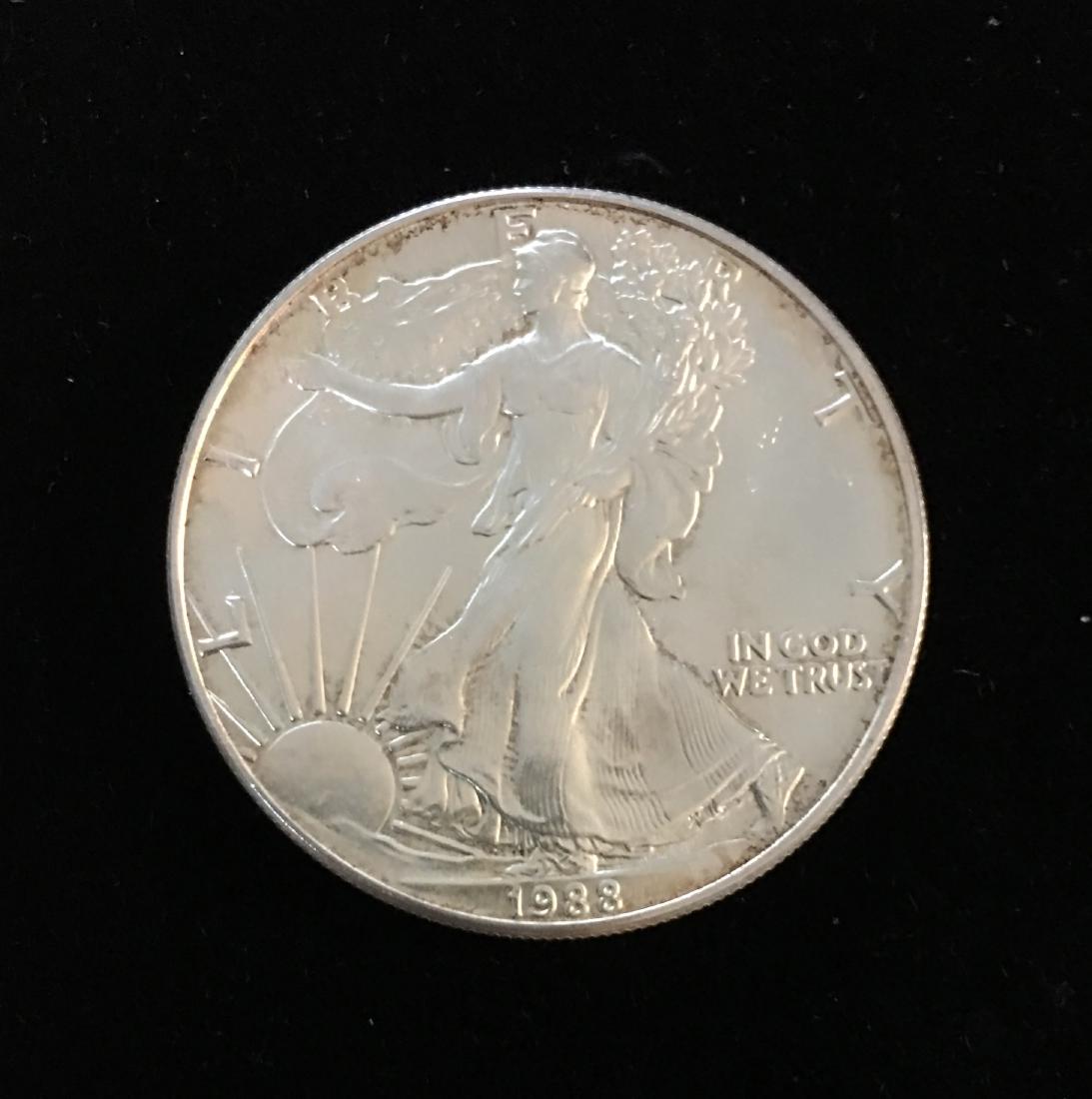 1988 $1 American Silver Eagle BU (1 of 2)