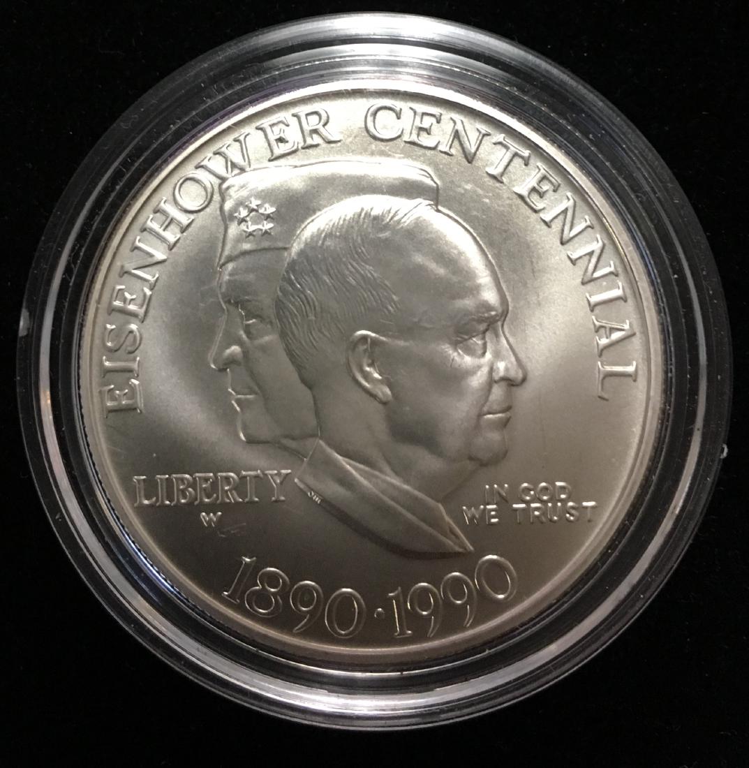 1990-W $1 Eisenhower Centennial Modern Commemorative (1 of 2)