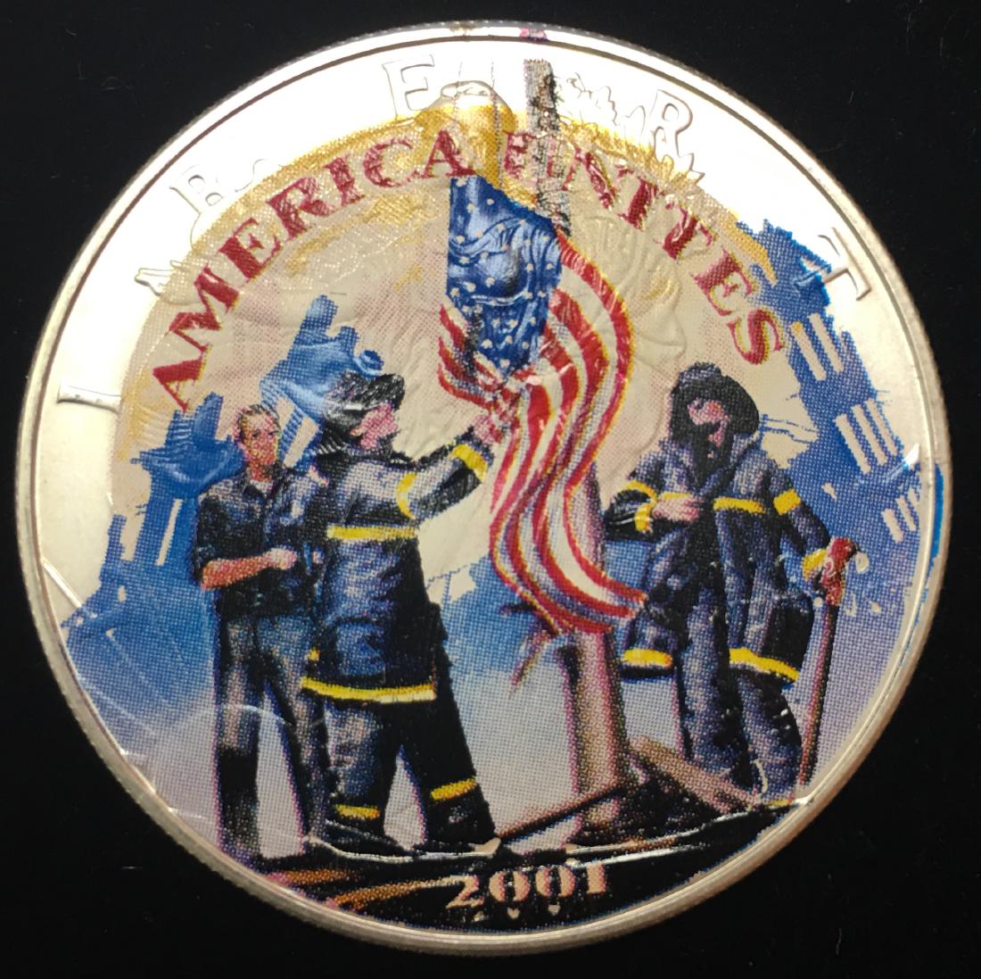 2001 $1 American Silver Eagle 1 oz Fine Silver (1 of 2)