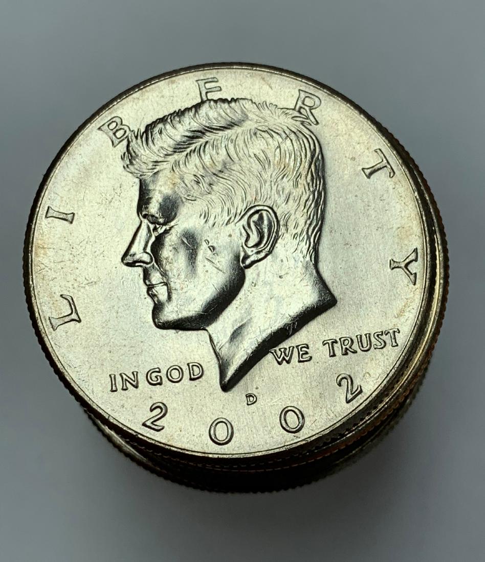 2002-D Roll of 20 Kennedy Half Dollars CLAD BU (1 of 2)