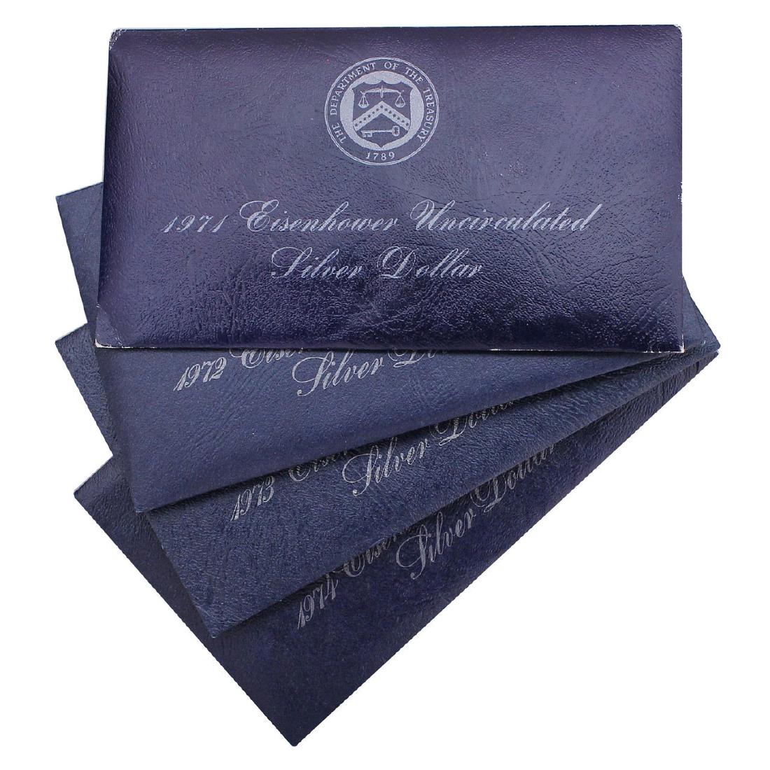 1971-1974 S EISENHOWER DOLLAR BU IN BLUE PACKS (1 of 1)