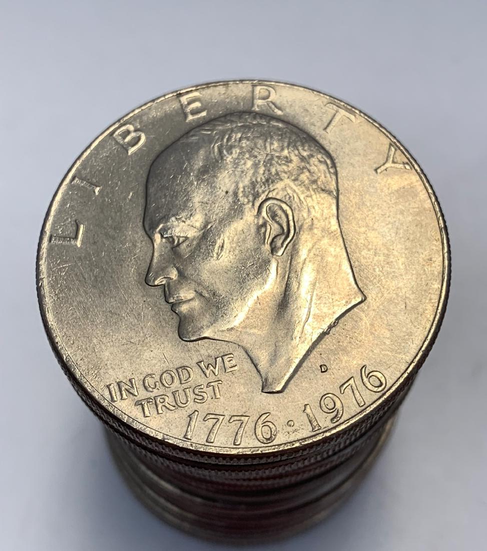 1976-D Eisenhower Dollars Type 2 Roll of 20 in plastic (1 of 2)