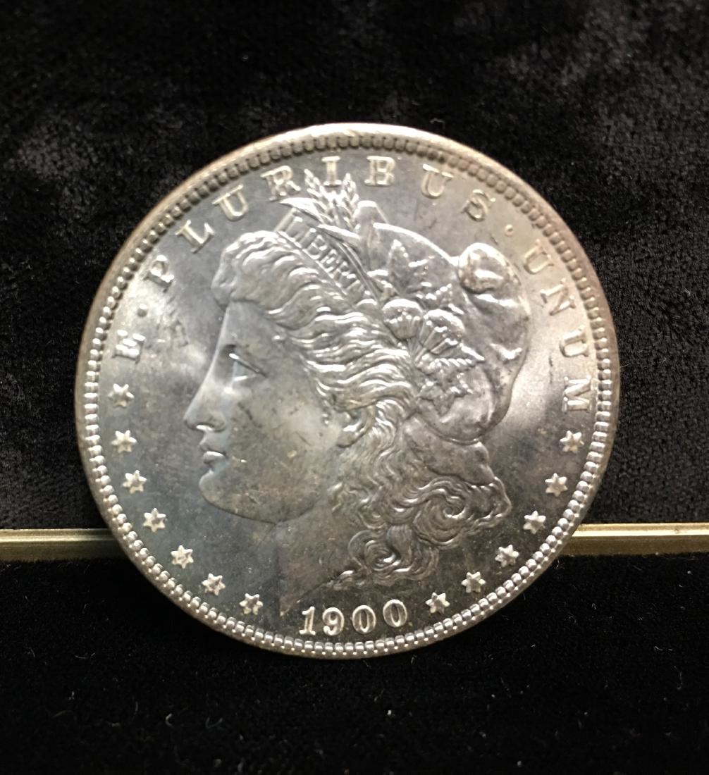 1900-P $1 Morgan Silver Dollar GEM BU (1 of 2)