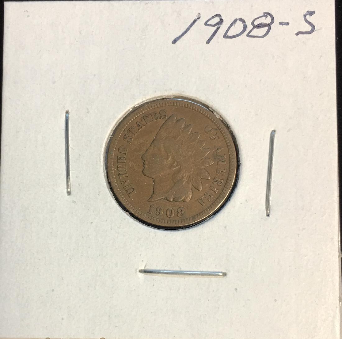 1908-S 1C Indian Head Cent VG***Key Date*** (1 of 2)