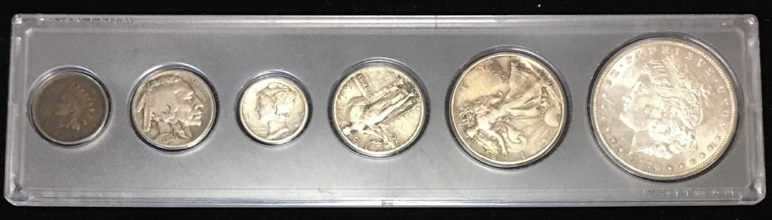 US Type Set: 1878-S Morgan $1 BU, 1943-P Walking (1 of 8)