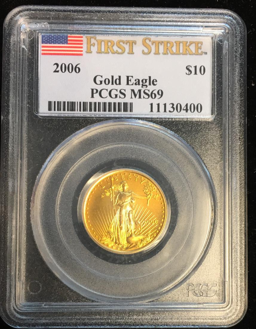 2006 $10 American Gold Eagle First Strike 1/4 oz Fine (1 of 2)