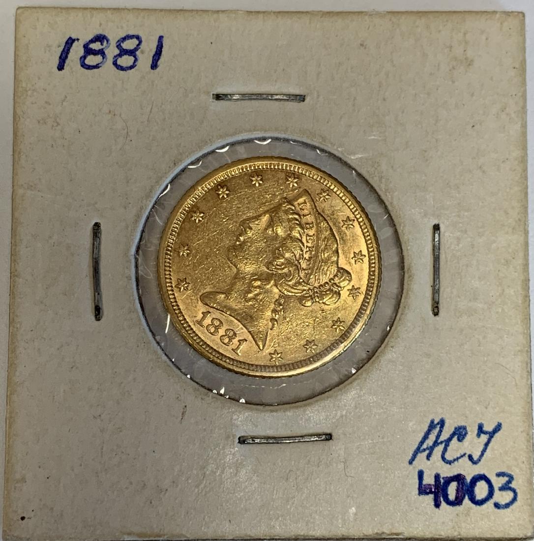 1881-P $5 Gold Liberty Head Half Eagle (1 of 2)