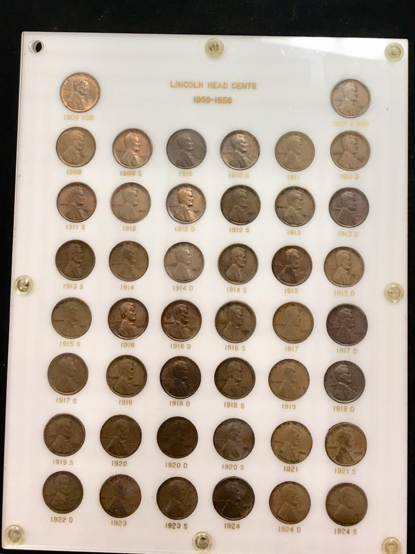 1909-1924 Lincoln Cent Collection in Capital Holder: (1 of 4)