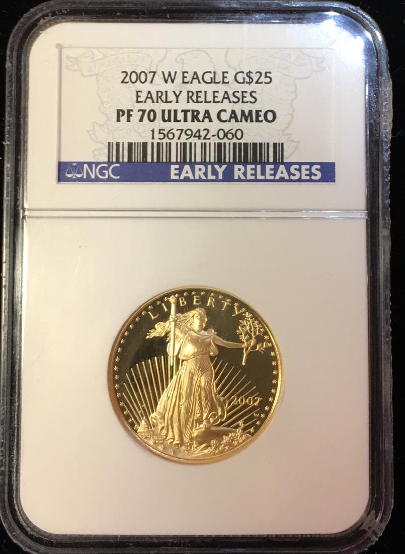 2007-W $25 American 1/2 Gold Eagle NGC PF70 Ultra Cameo (1 of 2)