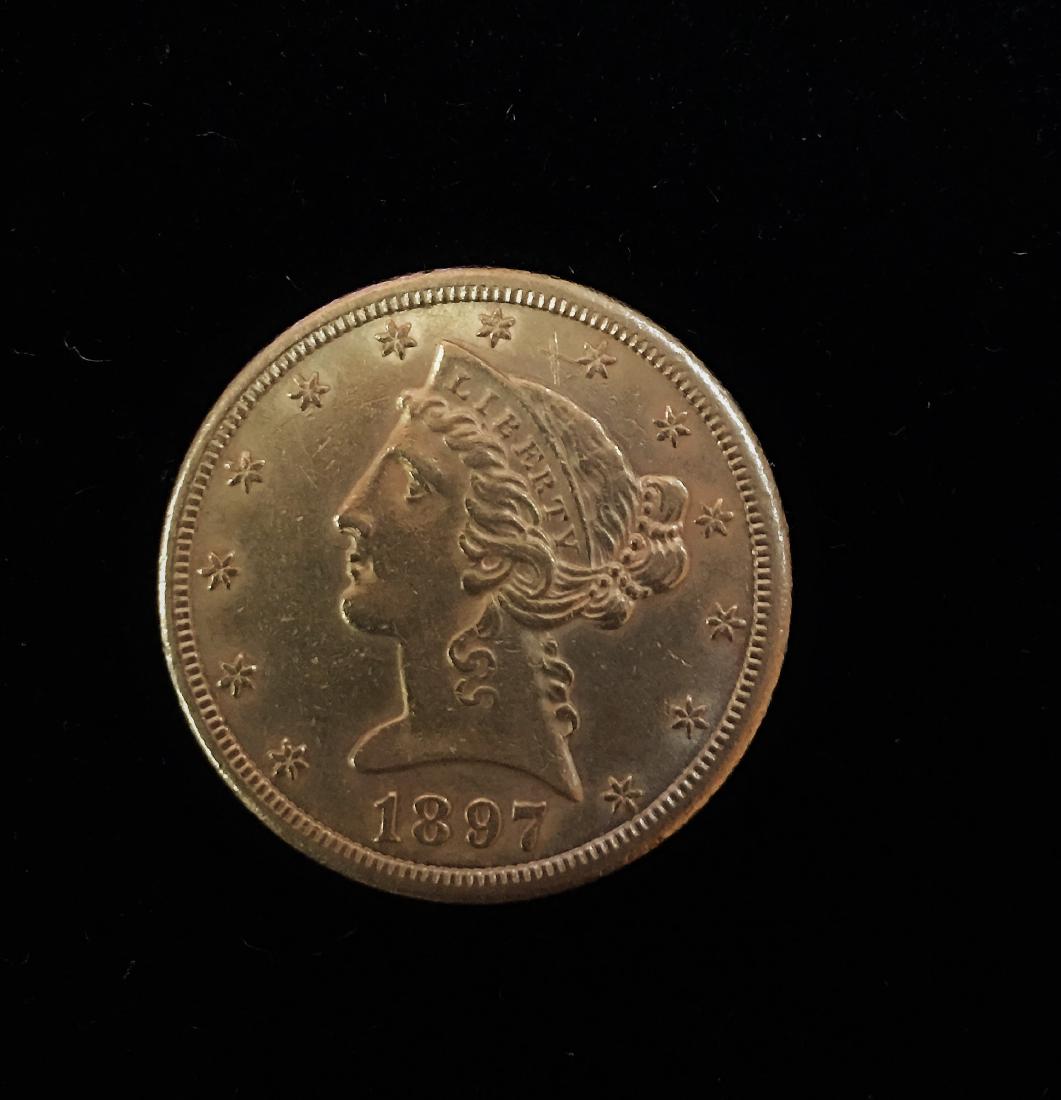 1897-S $5 Gold Liberty Half Eagle BU (1 of 2)