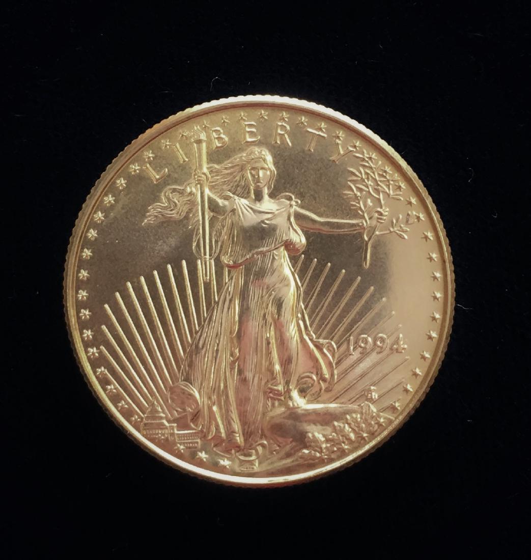 1994 $25 American Gold Eagle 1/2 oz Fine Gold - BU - No (1 of 2)