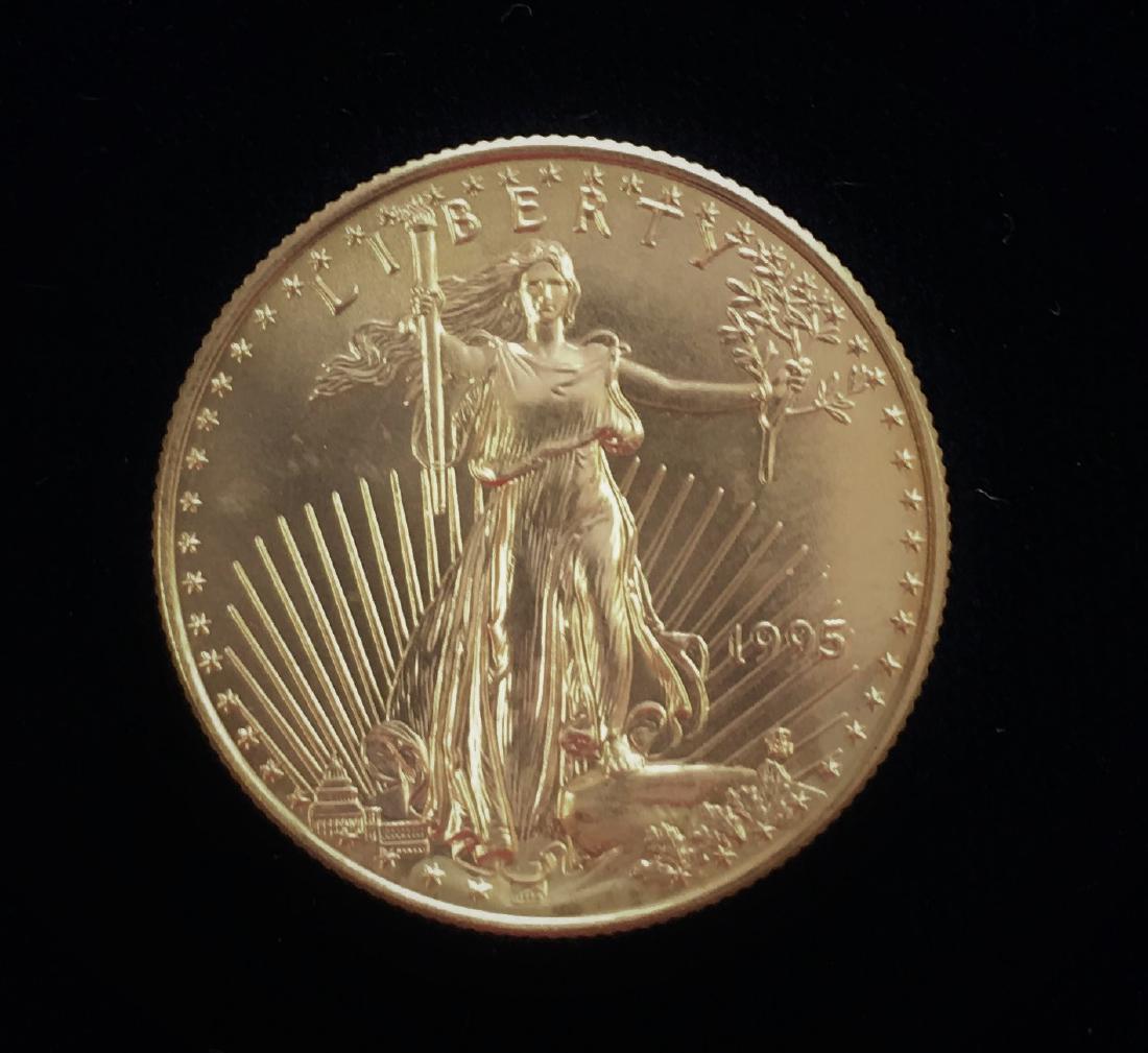 1995 $25 American Gold Eagle 1/2 oz Fine Gold - BU - No (1 of 2)
