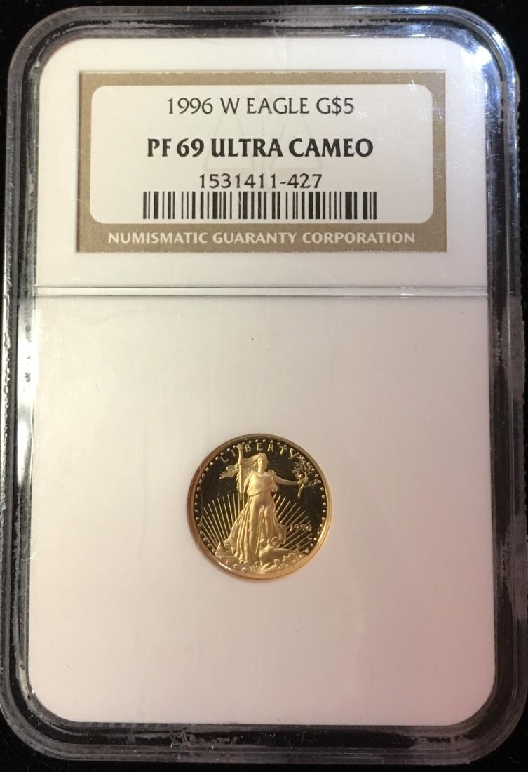1996-W $5 American 1/10 Proof Gold Eagle NGC PF69 Ultra (1 of 2)