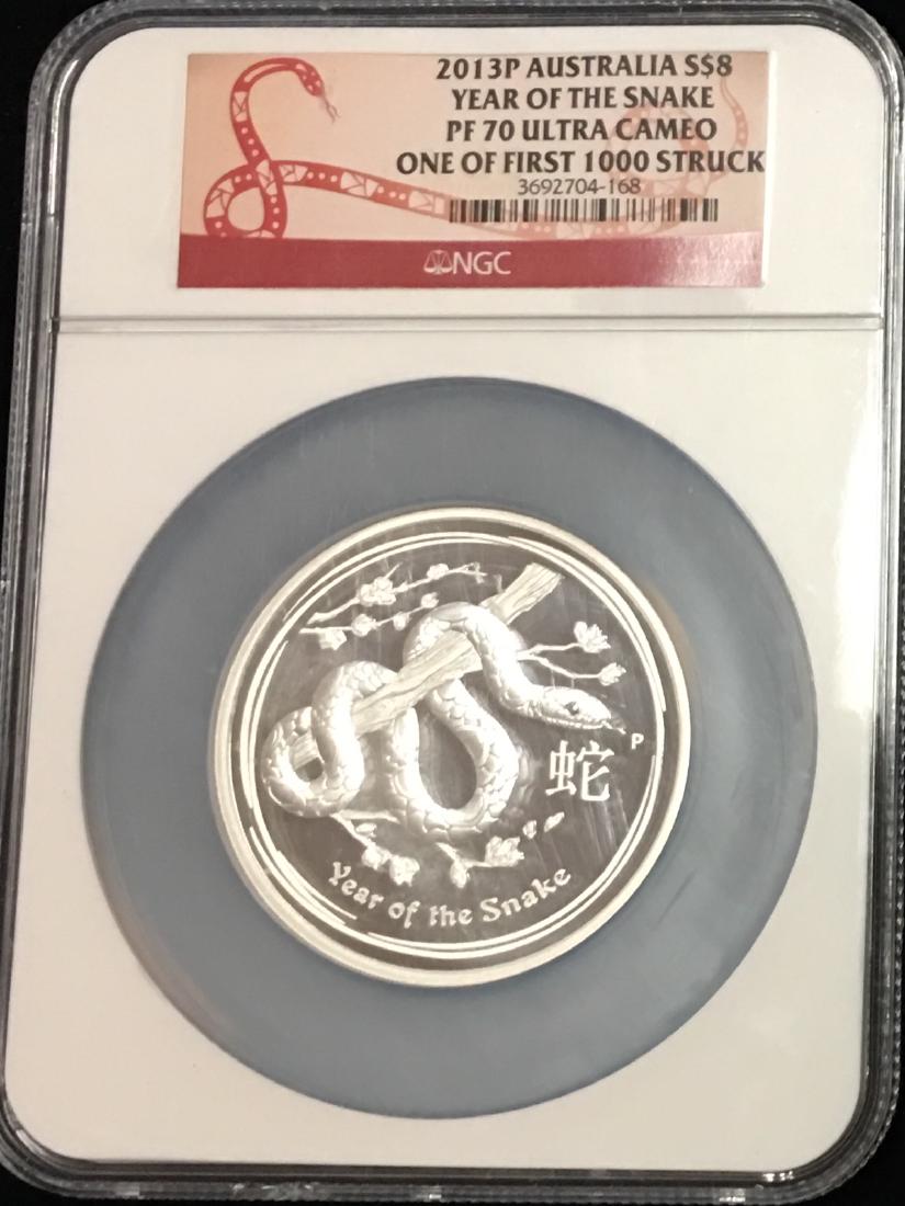 2013-P Australia $8 Year of The Snake NGC PF70UCAM (1 of 4)