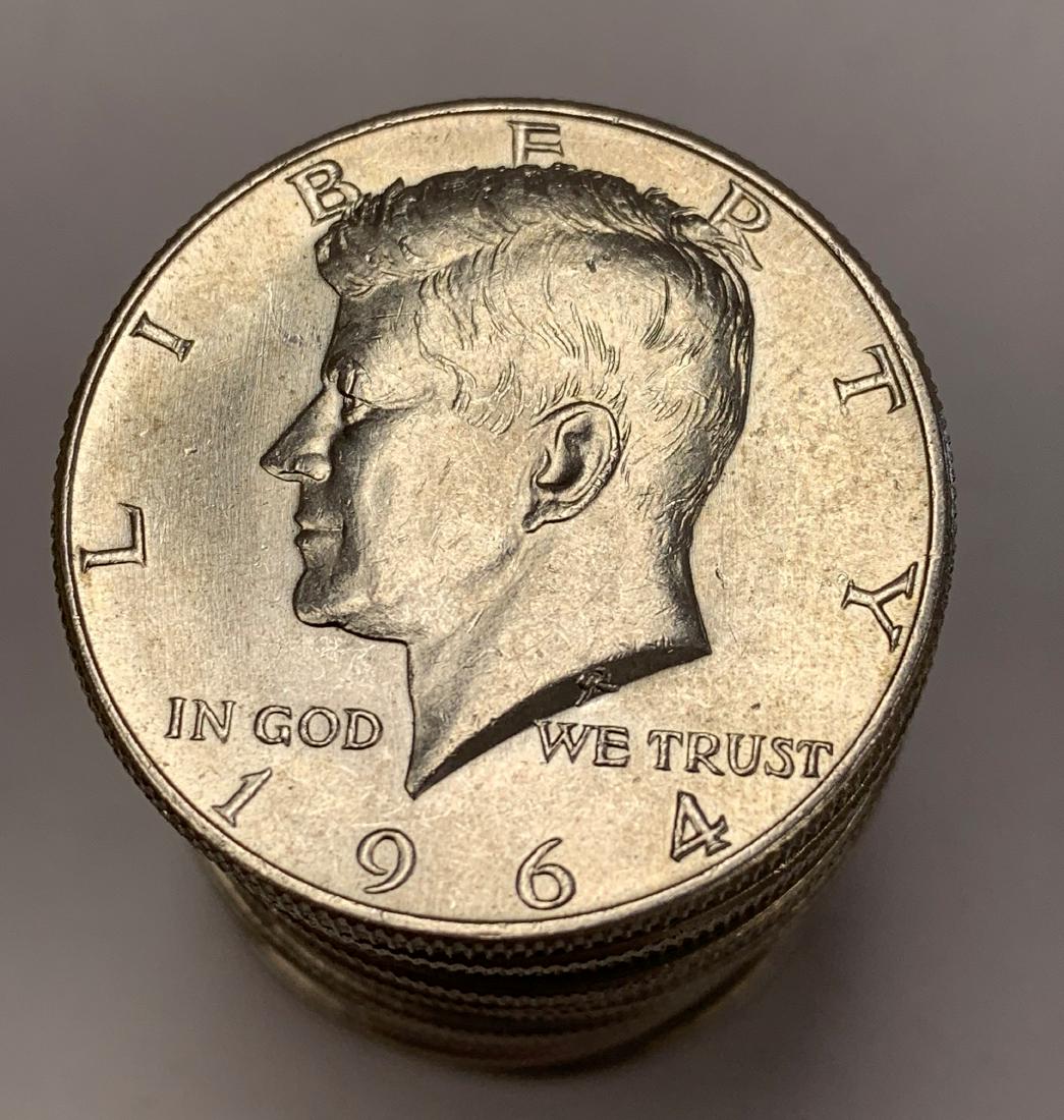 1964-D Roll of 20 Kennedy Silver Half Dollars BU (1 of 2)