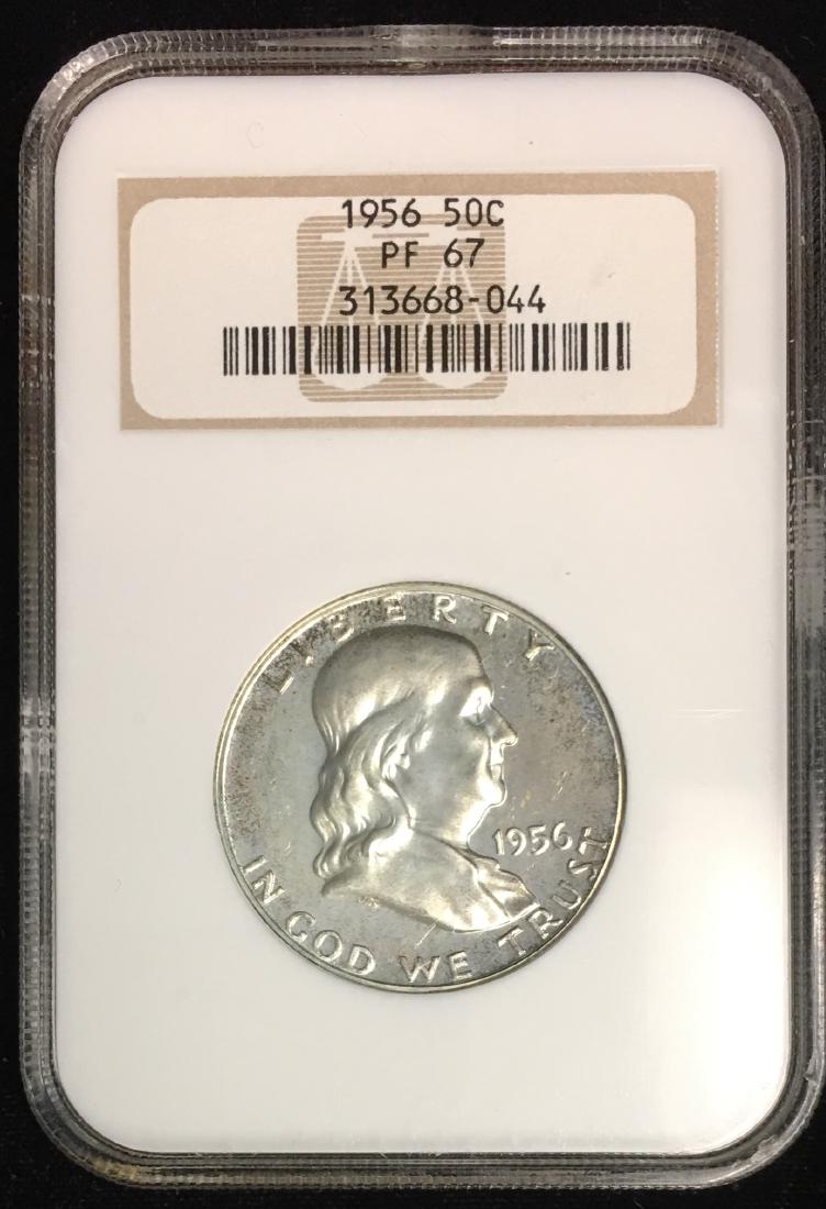 1956 Type-2 50C Franklin Half Dollar NGC PF67 Older (1 of 2)