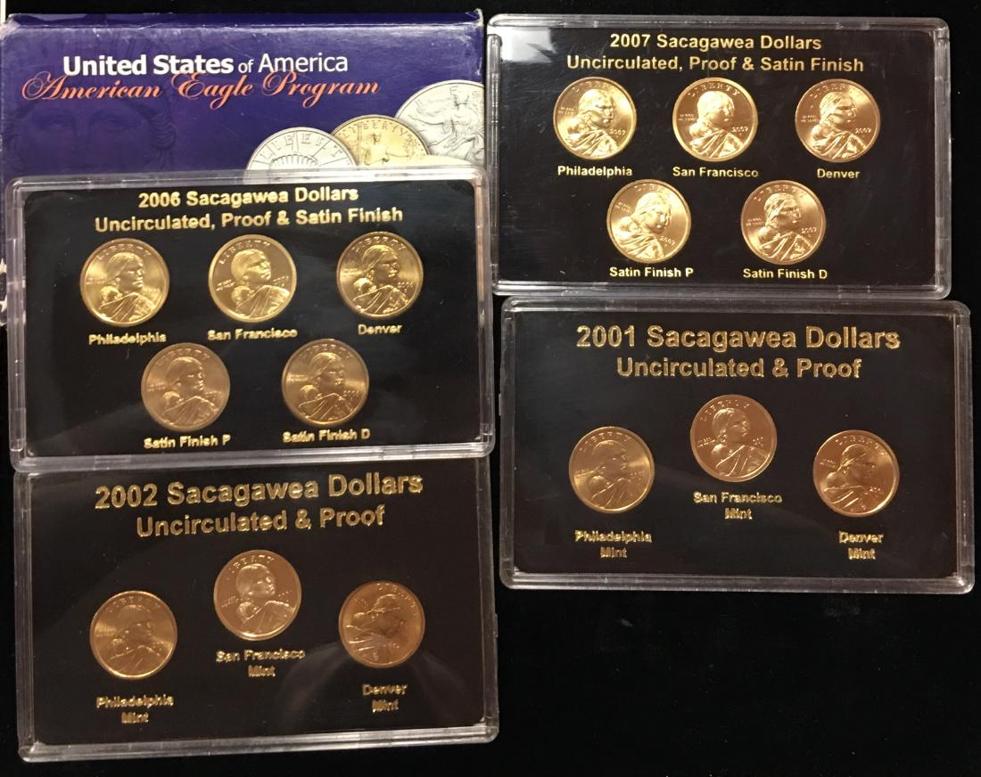 Set of 4 Sacagawea Dollar Sets - 16 coins - 2001-PDS, (1 of 6)