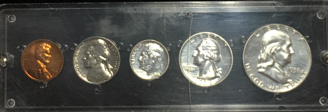 1956 US Silver Proof Set - 5 Coin Set - Silver Coins: (1 of 6)