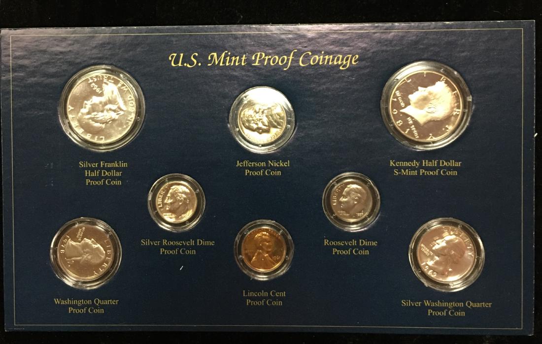America\'s Finest -US Mint Proof Coinage: 1962 Franklin (1 of 4)