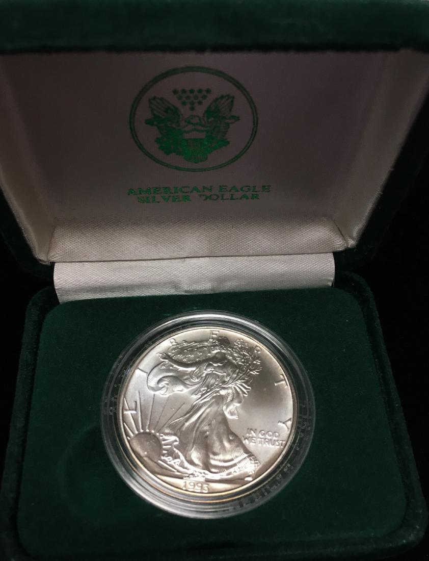 1993 $1 American Silver Eagle 1 oz Fine Silver BU (1 of 3)