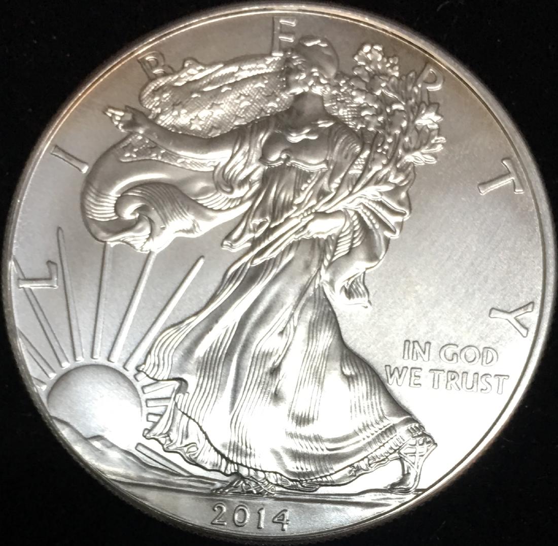 2014 $1 American Silver Eagle 1oz BU (1 of 2)