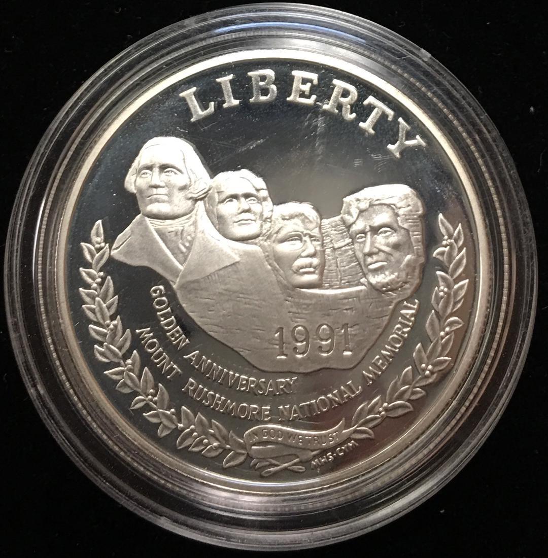 1991-S $1 Mount Rushmore Golden Anniversary (1 of 2)