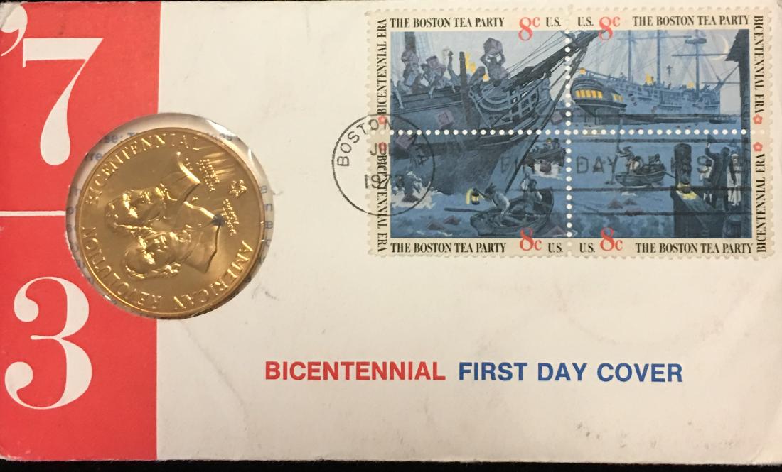 1973 American Revolutian Bicentennial First Day Cover: 1973 American Revolutian Bicentennial First Day Cover S. Adams & P. Henry