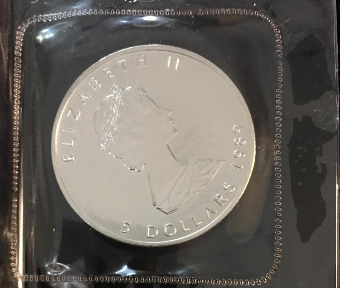 1989 $5 Canada Maple Leaf 1oz. Fine Silver Sealed (1 of 4)