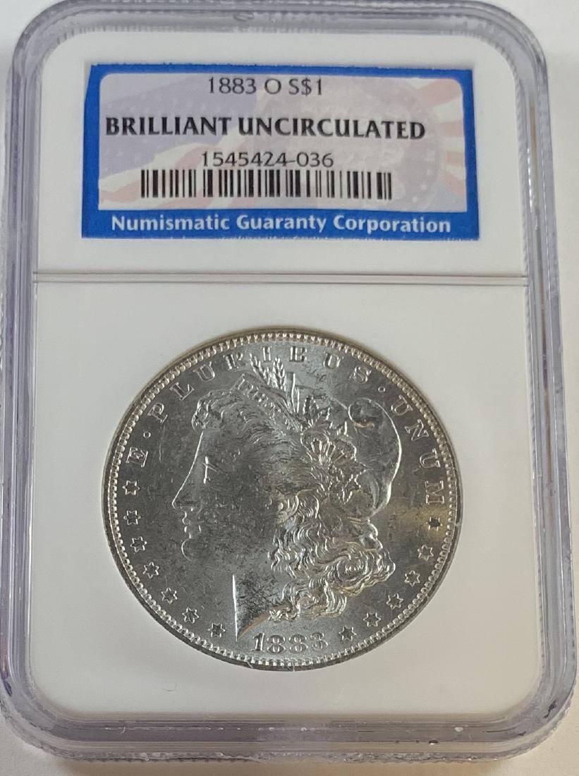 1883-O $1 Morgan Silver Dollar NGC Brilliant (1 of 2)