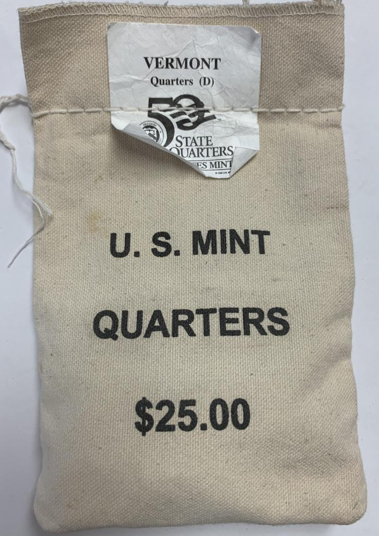 2001-D Vermont Quarters Bag of 100 State Quarters U.S. (1 of 2)