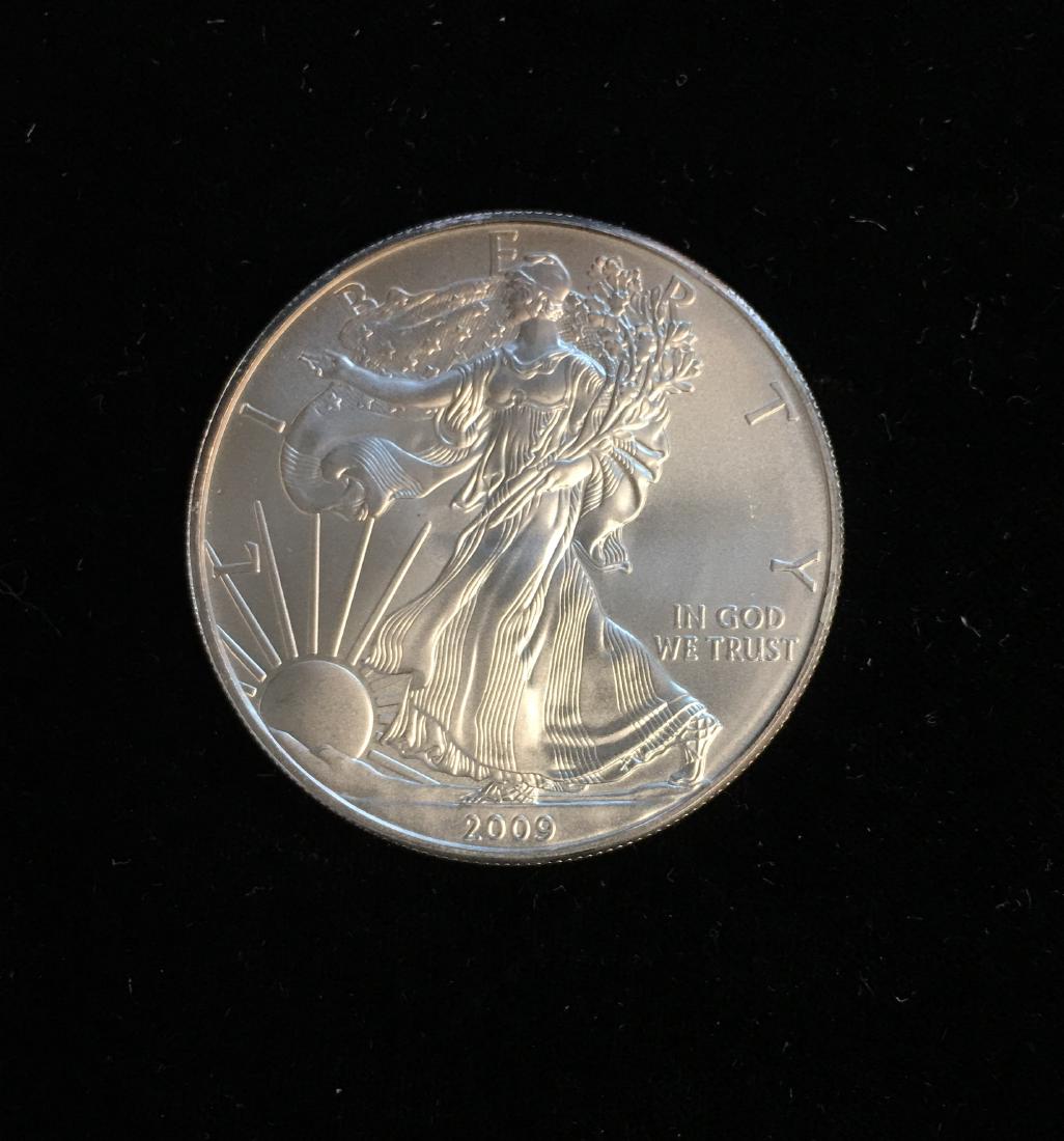 2009 $1 American Silver Eagle 1oz .999 Fine Silver BU (1 of 2)