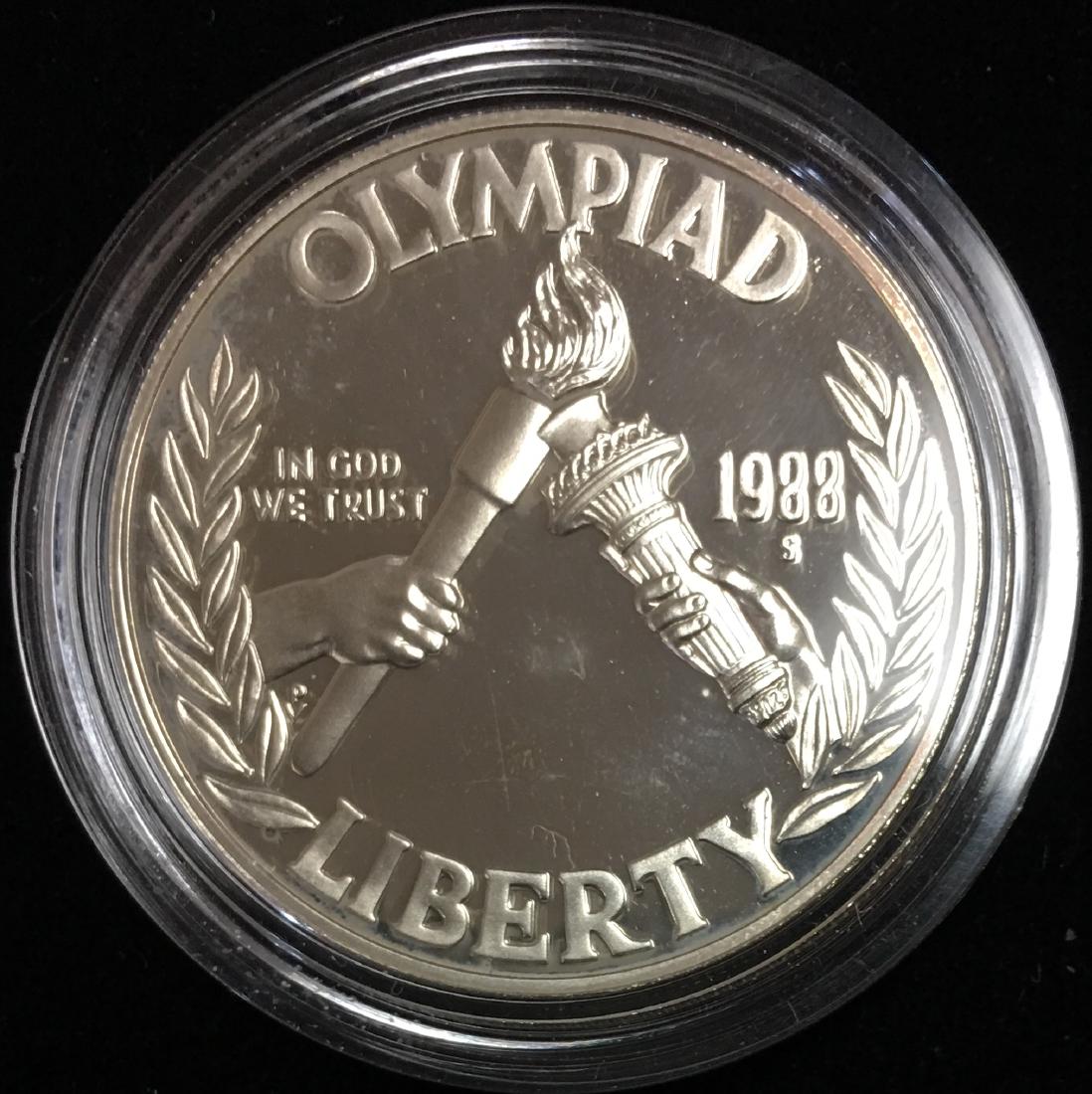 1988-S $1 Seoul Olympic Commemorative Silver Dollar (1 of 2)