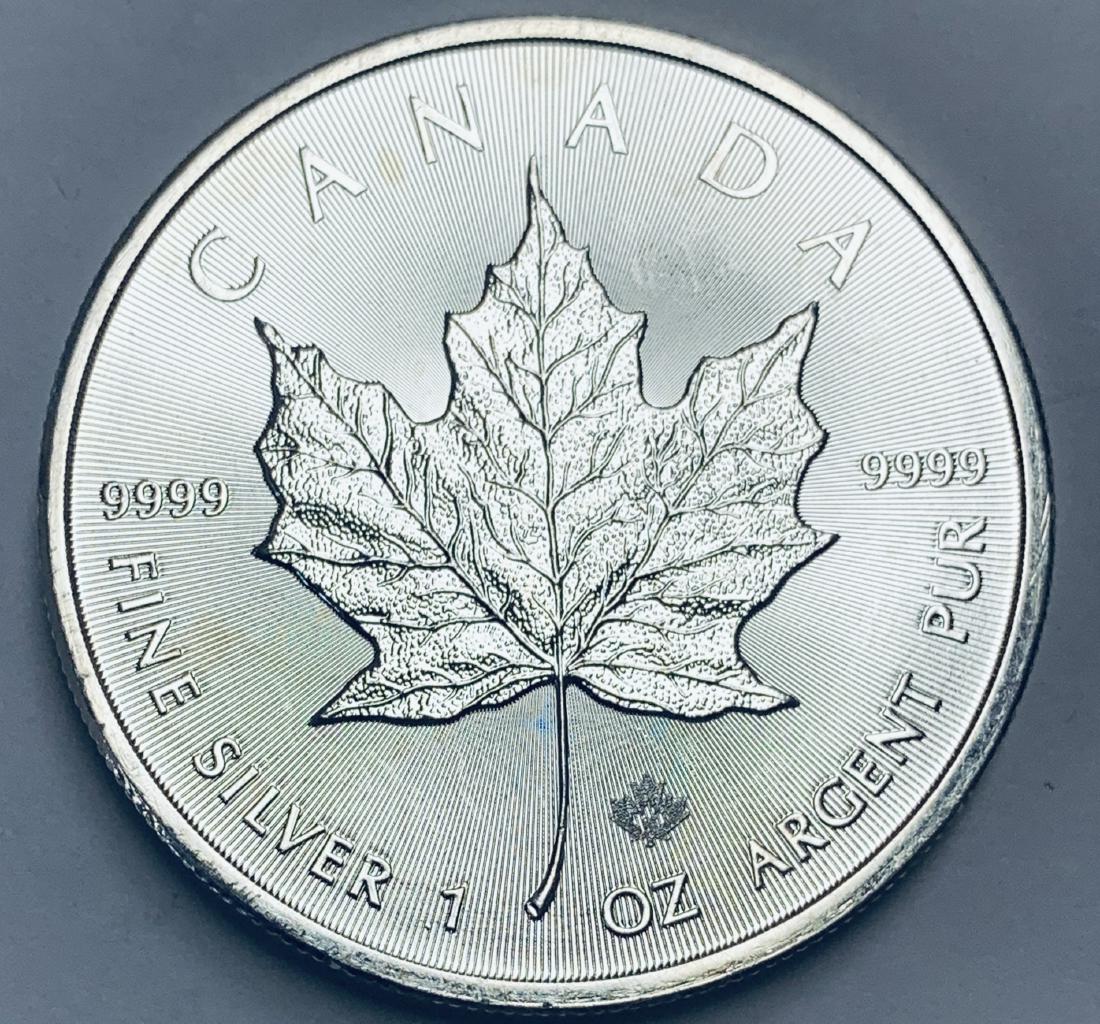 2015 $5 Canada Maple Leaf 1 oz Fine Silver BU (1 of 2)