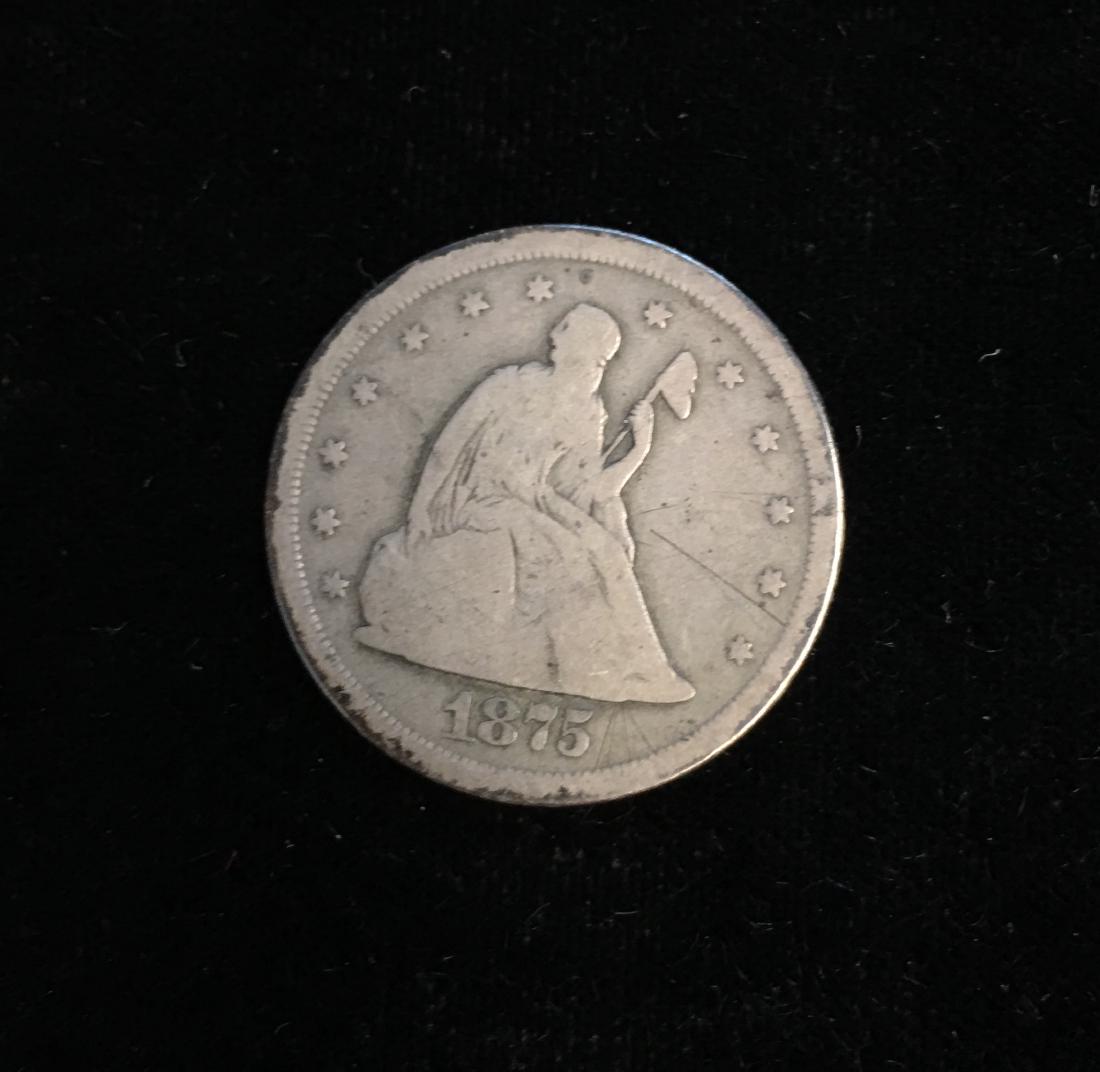 1875-S 20C Liberty Seated Twenty Cents G/VG (1 of 2)