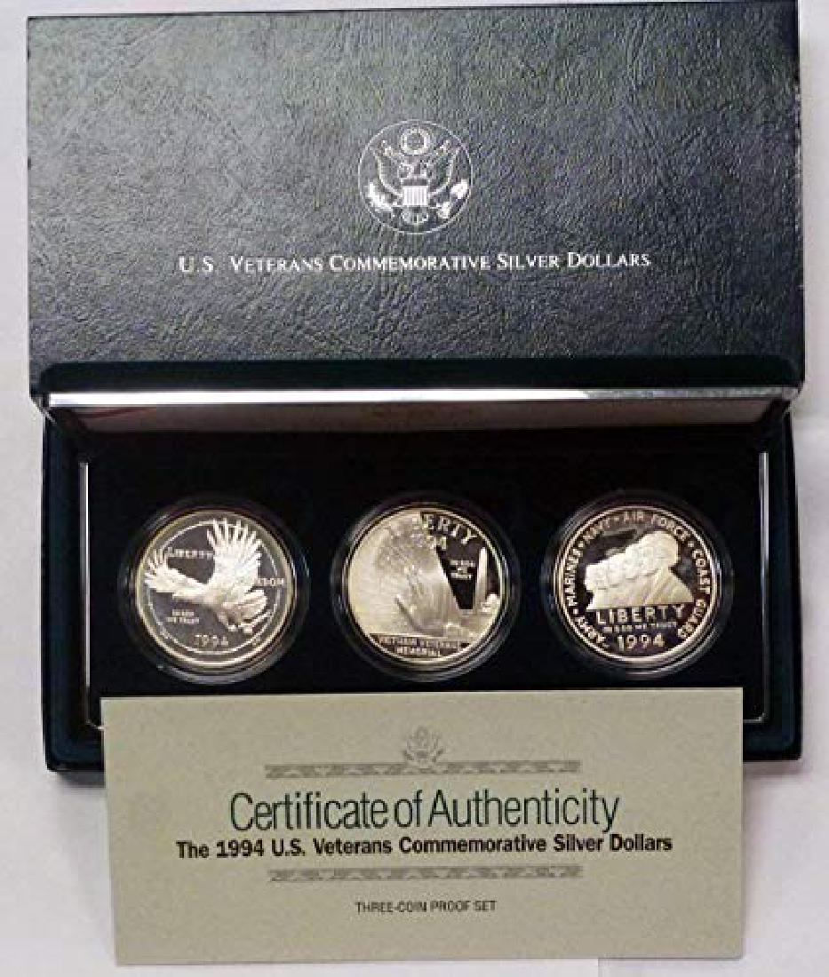 1994-P $1 Veterans Commemorative Set of Three Silver (1 of 1)